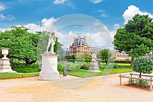 Louvre museum and park des Tuileries