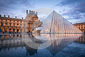 Louvre Museum and the Pyramid, Paris