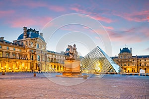 Louvre Museum at sunrise