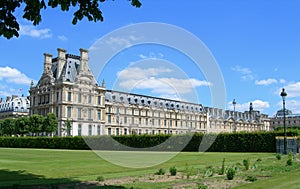 Louvre from Tuileries Garden in Paris, France photo