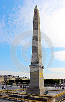 Louxor obelisk at Place de la Concorde in Paris