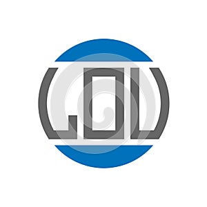 LOV letter logo design on white background. LOV creative initials circle logo concept. LOV letter design