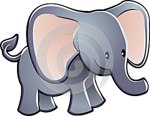 Lovable Elephant Cartoon Vector