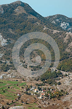 Lovchen National Park. View from the mountain.