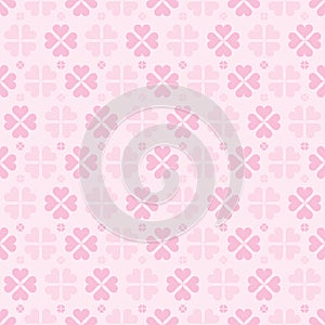 Love 4 symmetry simply color seamless pattern