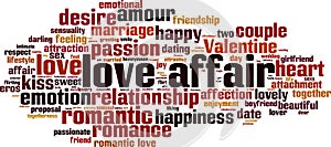 Love affair word cloud