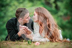 Love and affection between a young couple