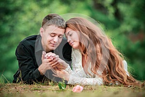 Love and affection between a young couple