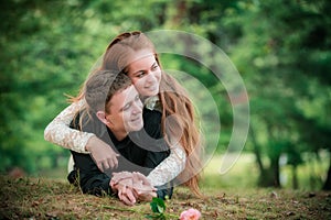 Love and affection between a young couple