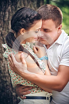 Love and affection between a young couple