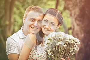 Love and affection between a young couple