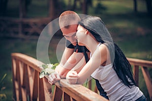 Love and affection between a young couple