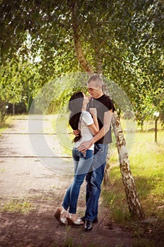 Love and affection between a young couple