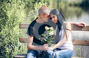 Love and affection between a young couple