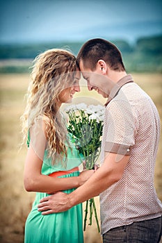 Love and affection between a young couple