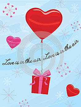 Love is in the air with heart shaped balloons