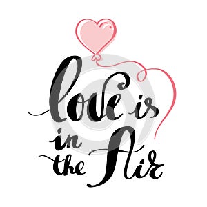 Love is in the air phrase for valentine s day