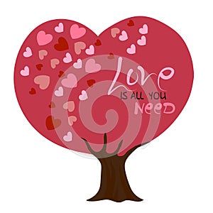 Love is all you need valentineday tree