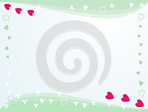 Love background, blue, teal. Light blue backdrop with hearts.