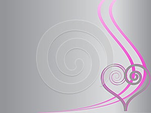 Love background with swirl and heart
