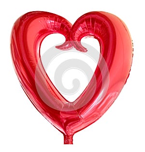 Love Baloon isolated on white, Ballon heart : red valentine love concept, Valentines day. ÃÂ±solated.