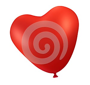 Love Baloon isolated on white, Ballon heart : red valentine love concept, Valentines day. ÃÂ±solated.