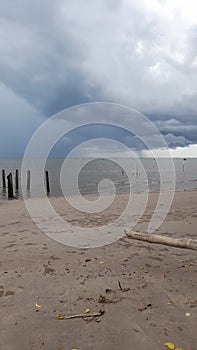 love beach in the rhino estuary of East Kalimantan