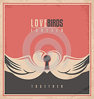 Love birds, unique creative concept