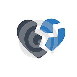 Love breakup icon