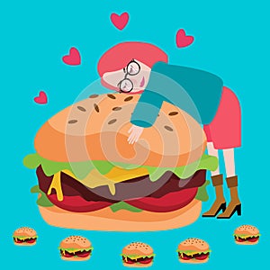 Love burger junknfood lover delicious meat tasty