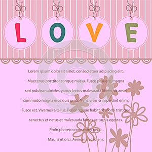 Love card design template
