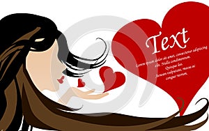 Love card vector illustration