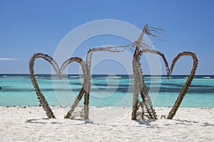 Love in carribean beach sea awesome