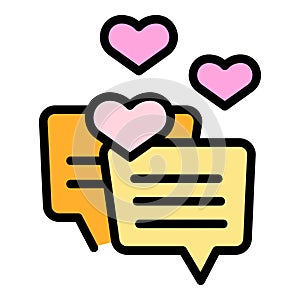 Love chat offer icon vector flat