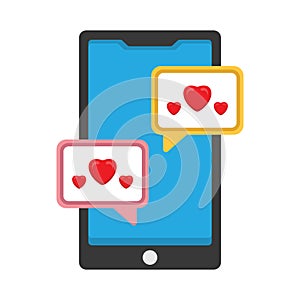Love Chat vector icon Which Can Easily Modify Or Edit