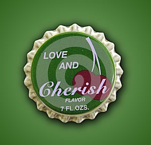 Love and Cherish Themed Bottlecap