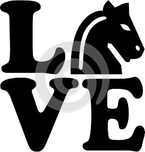 Love with chess horse.