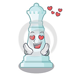 In love chess queen in the cartoon shape photo