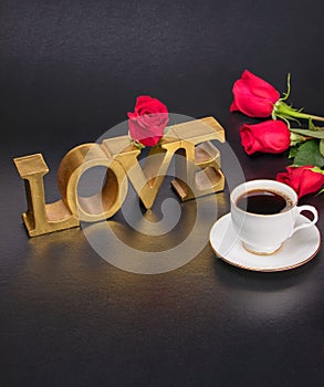 Love and coffee. Waking up to a good cup of coffee
