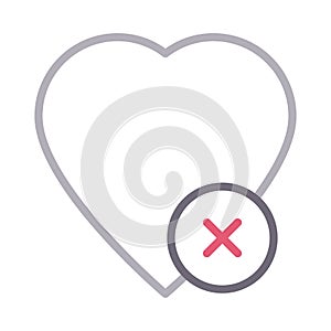 Love colour line vector  icon