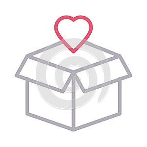 Love colour line vector  icon