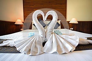 Love concept honeymoon bed for bedroom decoration