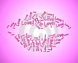 Love concept icon means I adore you and I\'m Yours - 3d illustration