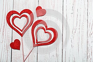 Love concept for mother`s day and valentine`s day. Valentine. Love. Valentine`s Day postcard. Happy Valentine`s day hearts on wood