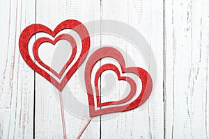 Love concept for mother`s day and valentine`s day. Valentine. Love. Valentine`s Day postcard. Happy Valentine`s day hearts on wood