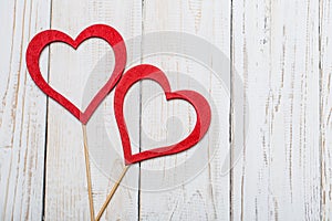 Love concept for mother`s day and valentine`s day. Valentine. Love. Valentine`s Day postcard. Happy Valentine`s day hearts on wood