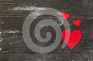 Love concept for mother`s day and valentine`s day. Valentine. Love. Valentine`s Day postcard. Happy Valentine`s day hearts on wood