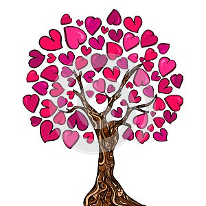 Love concept tree card