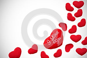 Love concept. Valentines Day red hearts on white background.