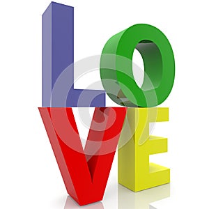 Love concept on white background